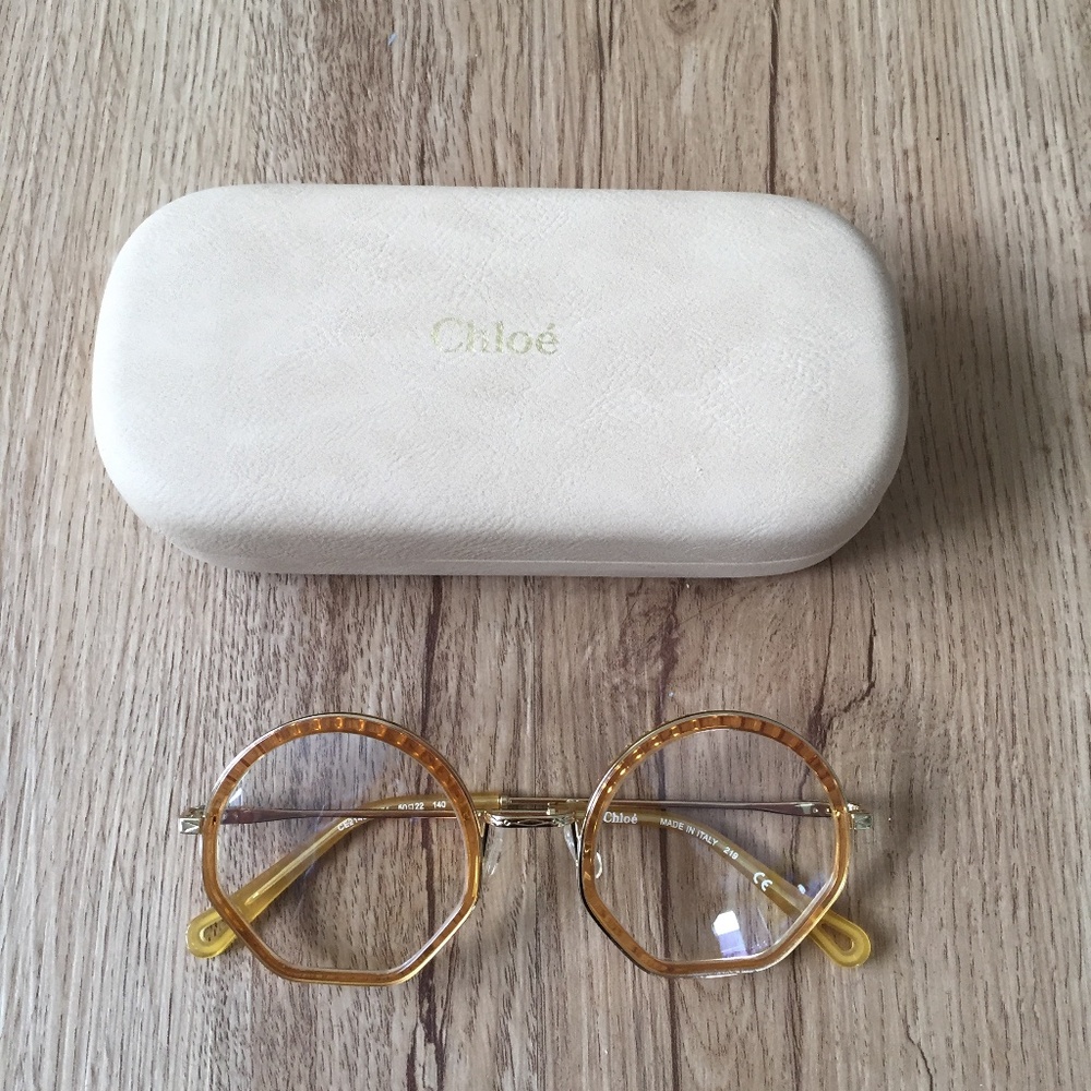 ★100% Authentic! NEW Chloe round scalloped sunglasses Honey★